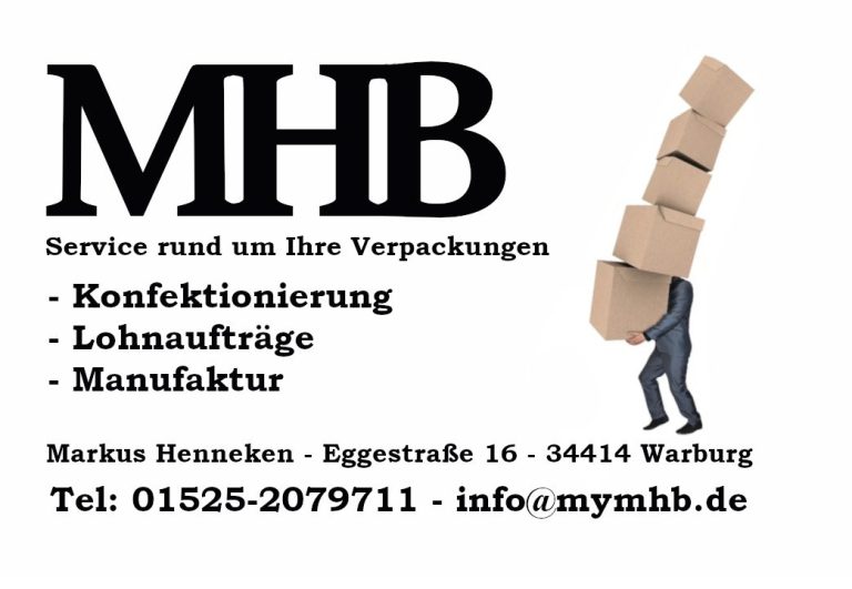 MHB - Verpackung und Konfektion - Lohnaufträge, Kleben, Stecken